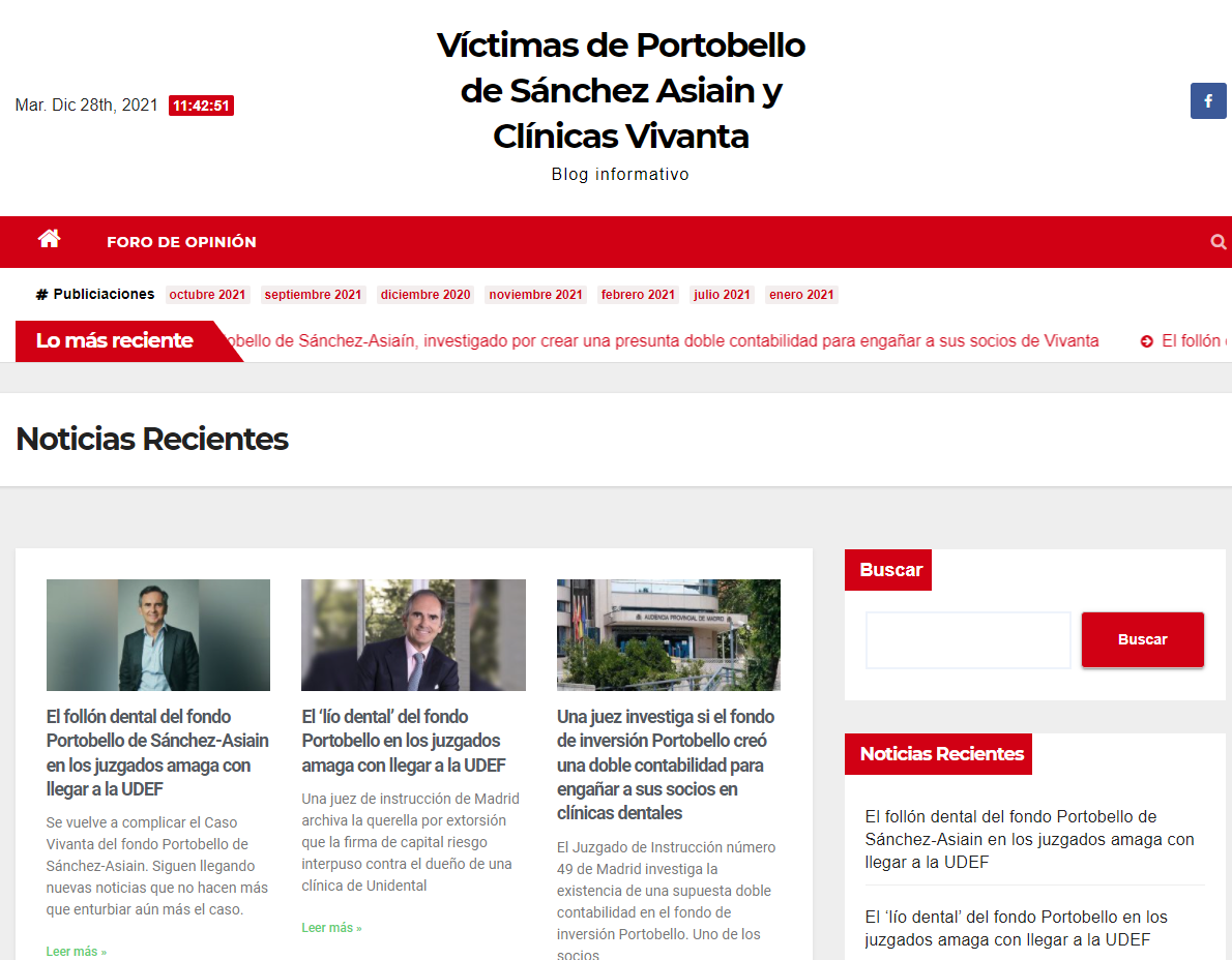 La plataforma 'Víctimas de Portobello de Sánchez-Asiaín y Clínicas Vivanta' saldrá a la calle