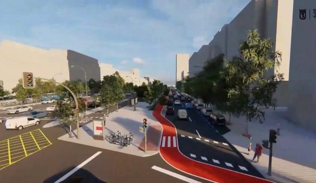 Arrancan las obras del carril bici que conectará dentro de un año Nuevos Ministerios con Plaza de Castilla