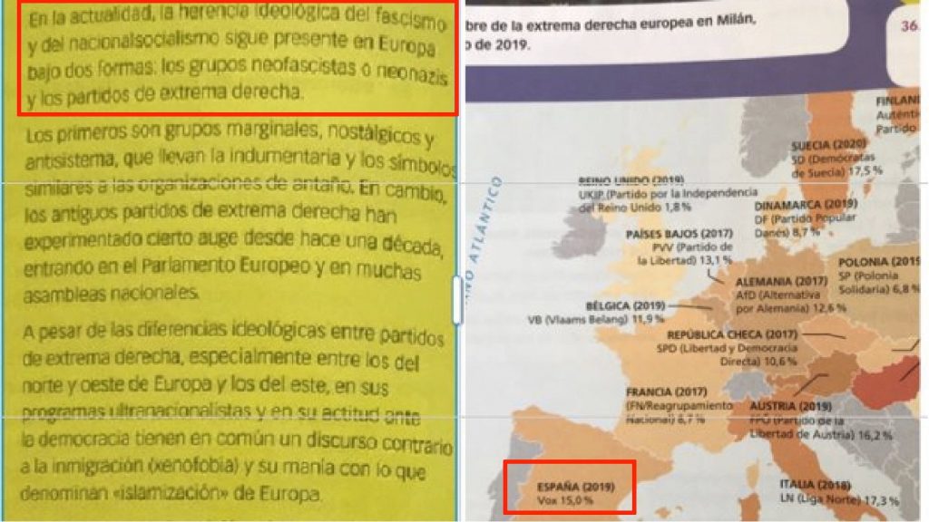 Querella de Vox contra Santillana por vincular el partido a "los herederos del nazismo" en un libro de texto