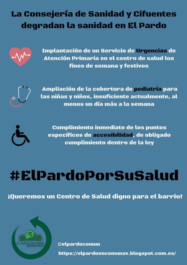 La ConsejerÃ­a de Sanidad y Cifuentes maltratan la sanidad en El Pardo (1).jpg