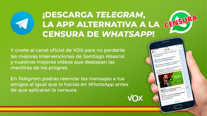 Vera campaña Whatsapp Telegram
