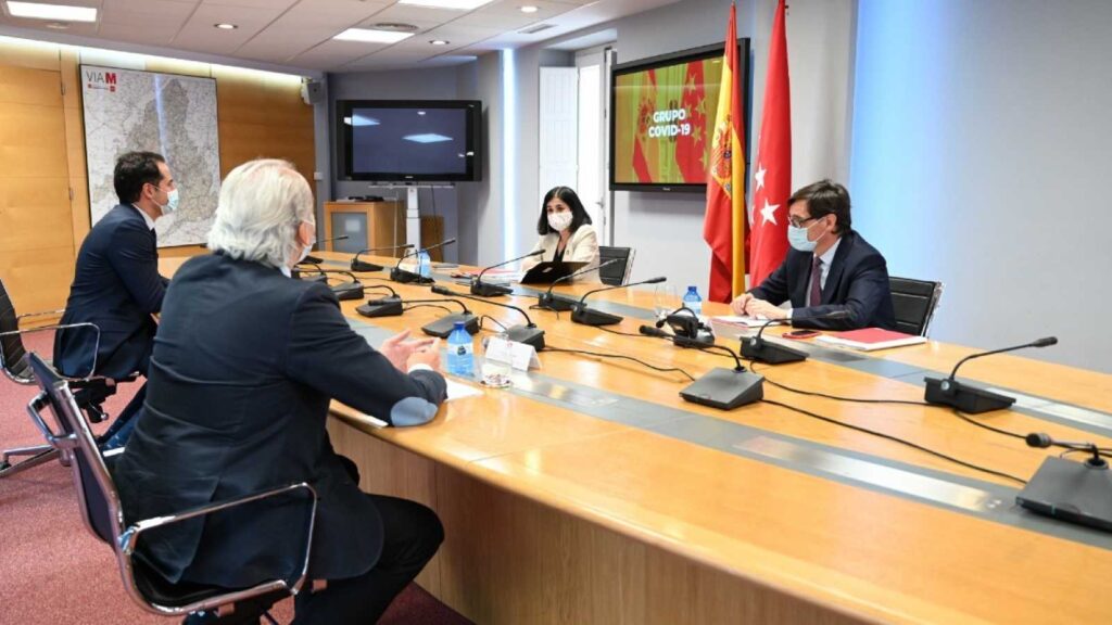 Gobierno central y Comunidad de Madrid se reúnen este martes en el Grupo Covid-19