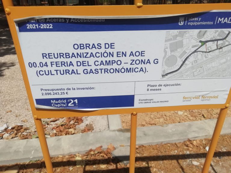 Realizan obras de mejora de la accesibilidad en ocho calles del recinto ferial de Casa de Campo