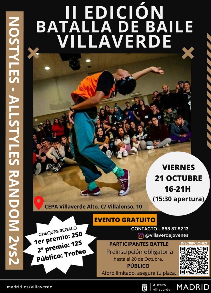'La Batalla de Baile de Villaverde' celebra este viernes su segunda edición en el CEPA