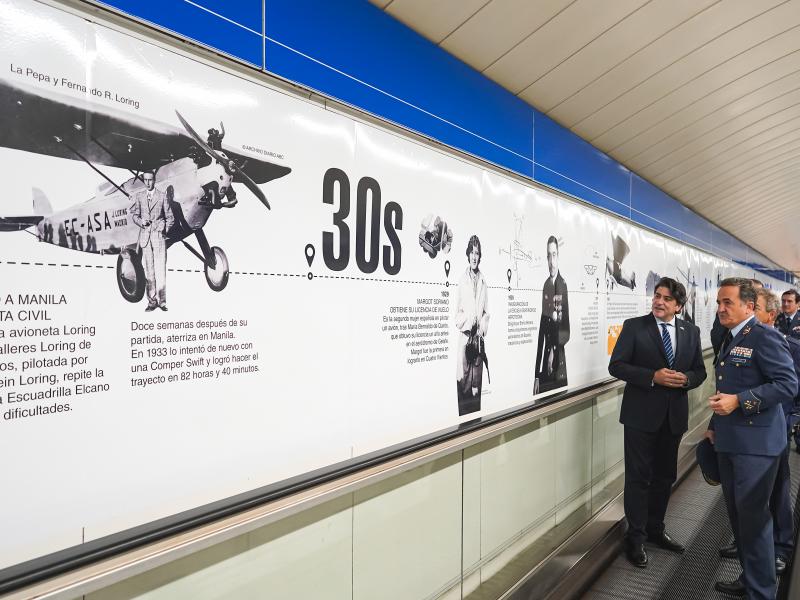 La Comunidad de Madrid rinde homenaje a la aviación española en la estación de Cuatro Vientos