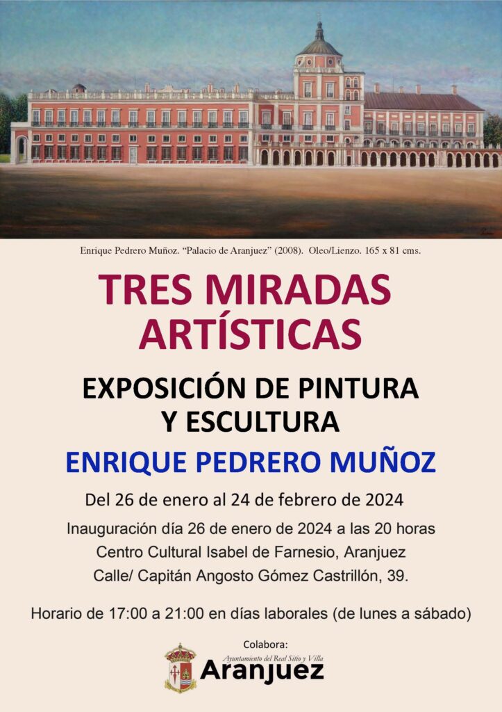 Enrique Pedrero Muñoz presenta su exposición 'Tres miradas artísticas' en el Centro Cultural Isabel de Farnesio